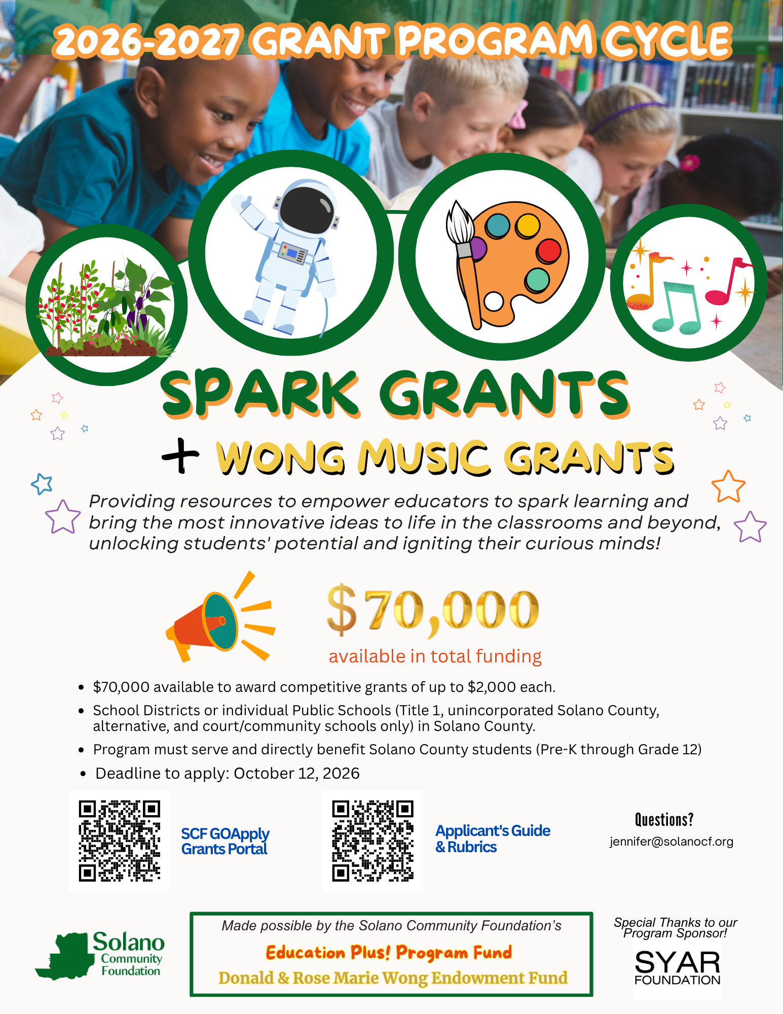 Bring Your Classroom Ideas to Life! $70,000 in Grant Funding Available!